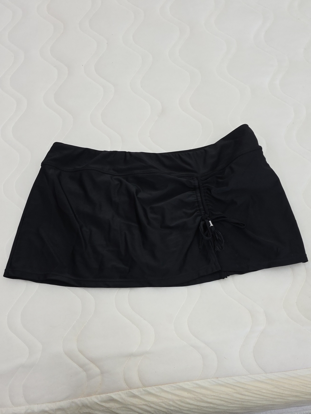 Catalina Black Swim Skirt with Teal Tag Accent